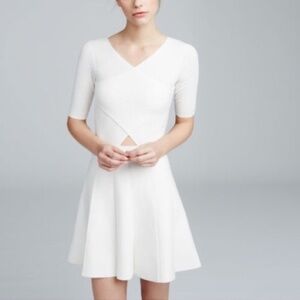 New Club Monaco Parvana White Wrap Knit Dress SZ S